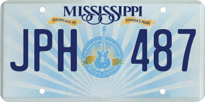 MS license plate JPH487