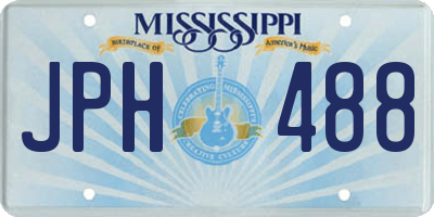 MS license plate JPH488