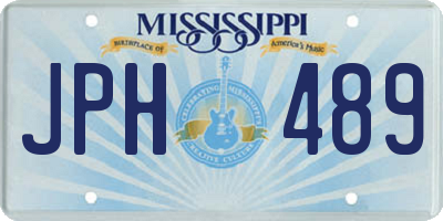 MS license plate JPH489