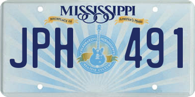 MS license plate JPH491
