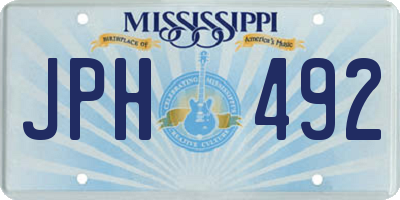 MS license plate JPH492