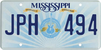 MS license plate JPH494