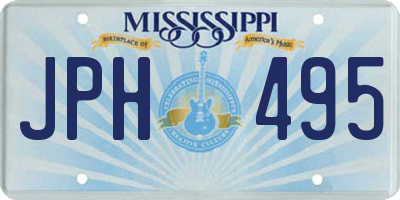 MS license plate JPH495
