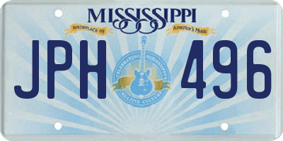 MS license plate JPH496