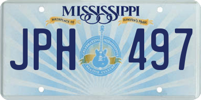 MS license plate JPH497