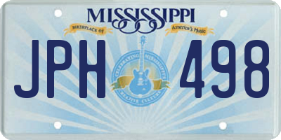 MS license plate JPH498