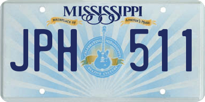 MS license plate JPH511