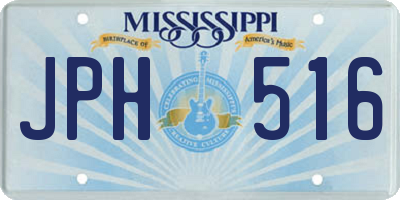 MS license plate JPH516