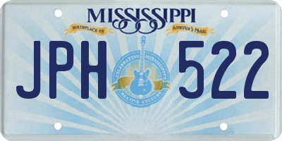 MS license plate JPH522