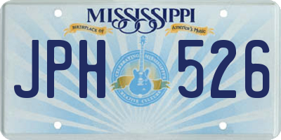 MS license plate JPH526