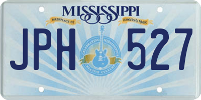 MS license plate JPH527