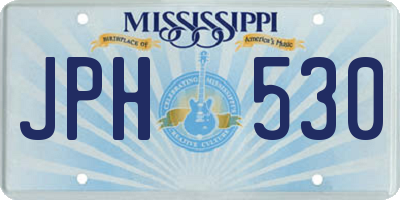 MS license plate JPH530