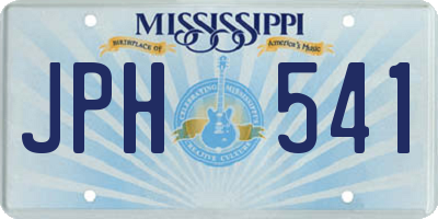 MS license plate JPH541