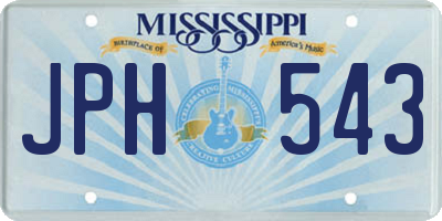 MS license plate JPH543