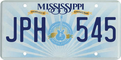 MS license plate JPH545