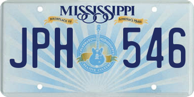 MS license plate JPH546