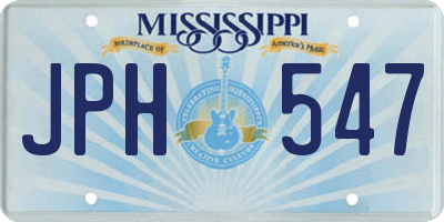 MS license plate JPH547