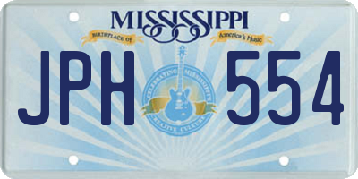 MS license plate JPH554