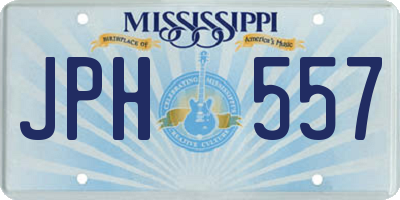 MS license plate JPH557