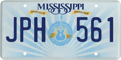 MS license plate JPH561