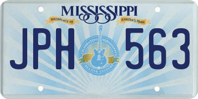 MS license plate JPH563