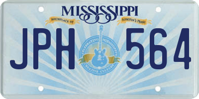MS license plate JPH564