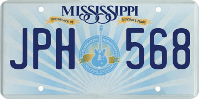 MS license plate JPH568