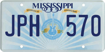 MS license plate JPH570