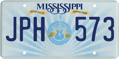 MS license plate JPH573