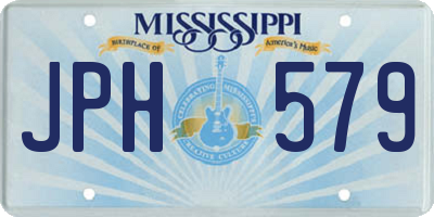 MS license plate JPH579