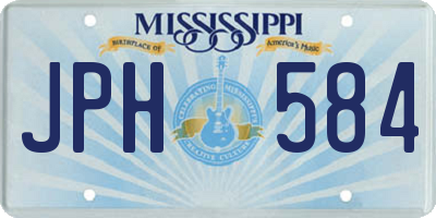 MS license plate JPH584
