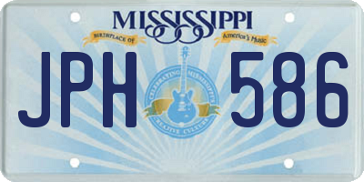 MS license plate JPH586