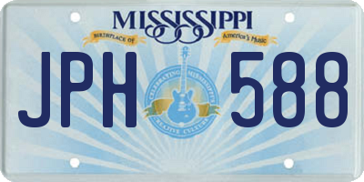 MS license plate JPH588