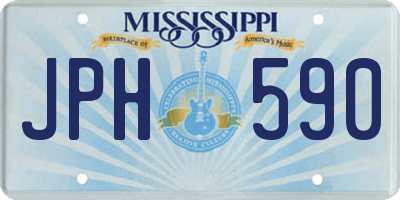 MS license plate JPH590