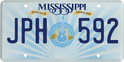 MS license plate JPH592