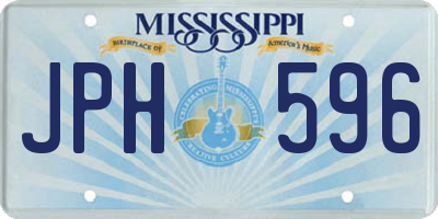 MS license plate JPH596
