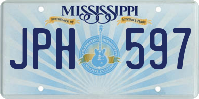 MS license plate JPH597