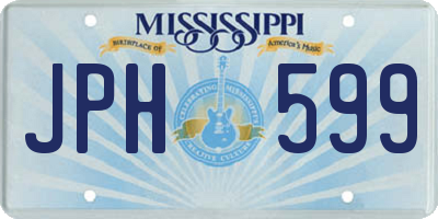 MS license plate JPH599