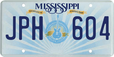 MS license plate JPH604