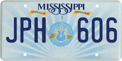 MS license plate JPH606