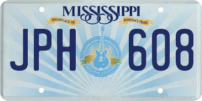 MS license plate JPH608