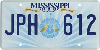 MS license plate JPH612