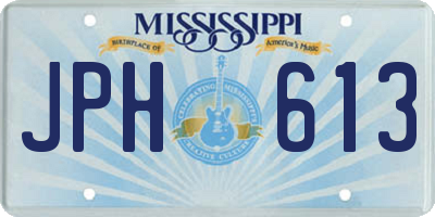 MS license plate JPH613