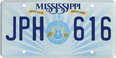 MS license plate JPH616