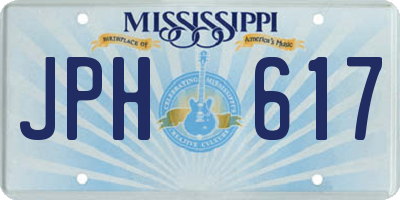 MS license plate JPH617