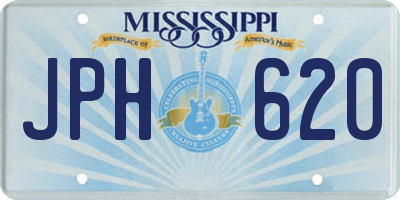 MS license plate JPH620