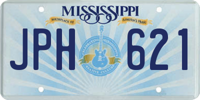 MS license plate JPH621