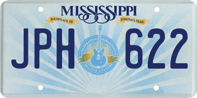 MS license plate JPH622