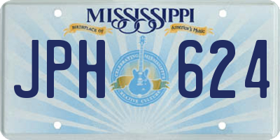 MS license plate JPH624