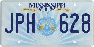 MS license plate JPH628